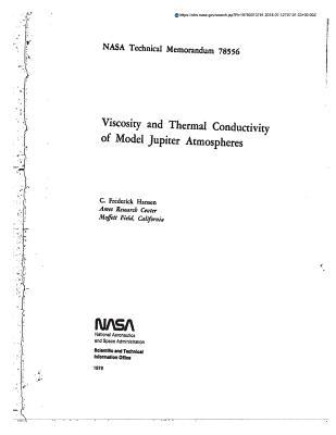 Read Viscosity and Thermal Conductivity of Model Jupiter Atmospheres - National Aeronautics and Space Administration | PDF