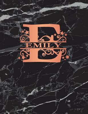 Read Online Emily: Personalized Journal Notebook for Women or Girls. Monogram Initial E with Name. Black Marble & Rose Gold Cover. 8.5 X 11 110 Pages Lined Journal Paper -  file in PDF