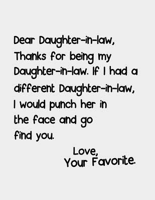 Full Download Dear Daughter-in-law, Thanks for being my Daughter-in-law: Daughter in Law gifts. Best daughter-in-law Notebook 8.5 x 11 size 120 Lined Pages Journal from Mother in Law. - Sparky J Publishing file in ePub