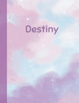 Full Download Destiny: Personalized Composition Notebook - College Ruled (Lined) Exercise Book for School Notes, Assignments, Homework, Essay Writing. Pink Blue Purple Cover Art - Cloud Marble with Name -  file in ePub