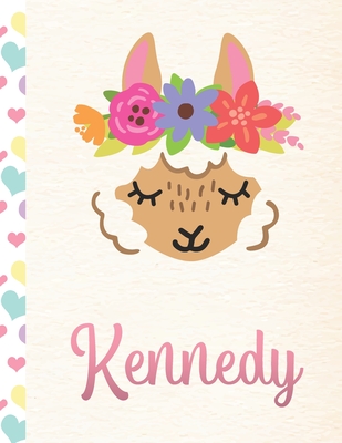 Read Kennedy: Personalized Llama Journal For Girls - 8.5x11 110 Pages Notebook/Diary With Pink Name - Llama Journals file in PDF